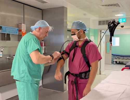 Surgeon performs first procedure wearing exoskeleton